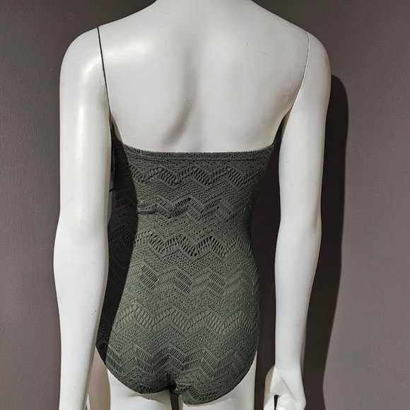 Vince Camuto Crochet Bandeau One-Piece Swimsuit - Picture 4 of 11